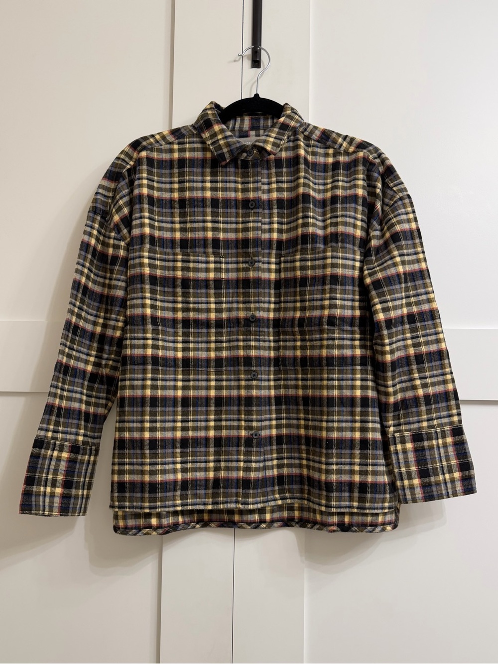 Everlane The Boxy Flannel in Multi Plaid, Size Small